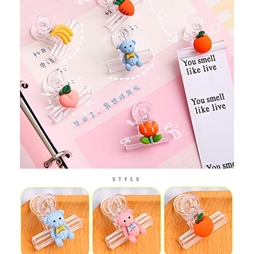 16 Pack Chip Bag Clips Transparent Kitchen Clips Cartoon Plastic Bread Bag Clips Cute Chip Clips Funny Bag Clips for Chips Snacks Food Storage