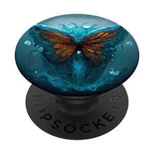 colorful watercolor blue butterfly popsockets swappable popgrip