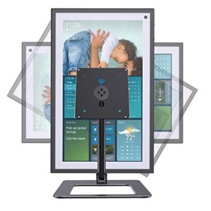 letlar echo show 15 stand adjustable, show 15 mount with 360° rotation plate, tilt stand for echo show 15 smart display, whole aluminum, hold the device stably