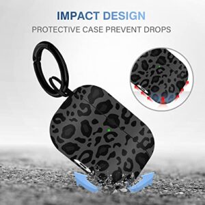 Youtec for Airpods Pro 2nd Generation Case Cover 2022, Leopard Print for Airpods Pro 2 Case Cute Soft Protective Cover with Keychain, for Women Girls Apple for Airpods Pro 2(Dark Leopard)