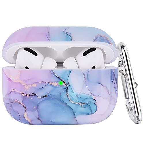 OLEBAND Airpods Pro 2 Case 2022 with Marble Pattern,Hard Flexible Protective and Anti-Slip Cover for Apple Air pod Pro 2nd Generation Case,iPods pro 2 case for Women and Girls,Watercolor Marble