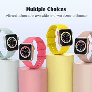 TreasureMax 15 Pack Bands Compatible with Apple Watch Band 41mm 40mm 38mm 45mm 44mm 42mm, Sport Waterproof Wristbands Soft Silicone Strap for iWatch Series 8 7 6 5 4 3 2 1 SE Men Women 38/40/41mm