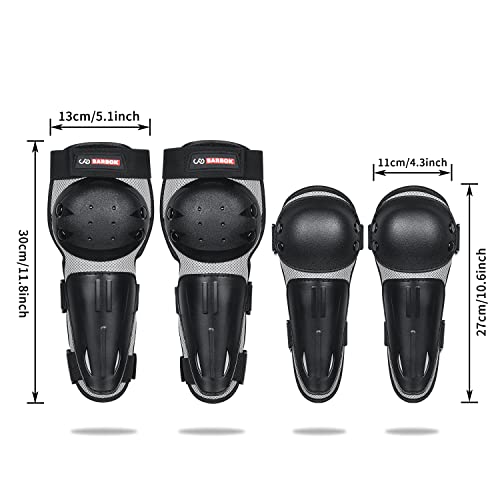 BARBOK Kids Dirt Bike Knee Pads Elbow Pads Youth Safety Anti-Collision Protective Gear for ATV Cycling Rollerblading Motorcycle Skateboard Scooter