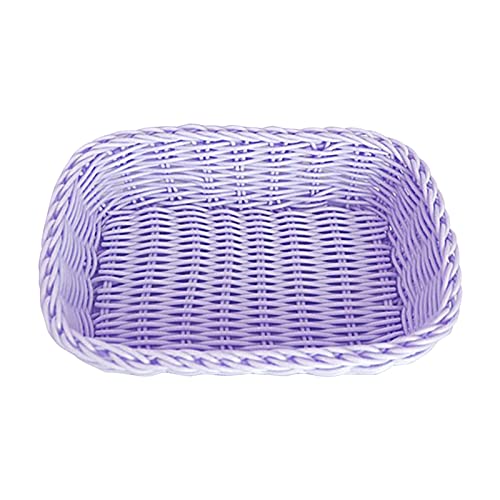 Tainrunse Storage Organizer Baskets Large Capacity Storage Organizer Box Photography Prop for Home Purple Hearts