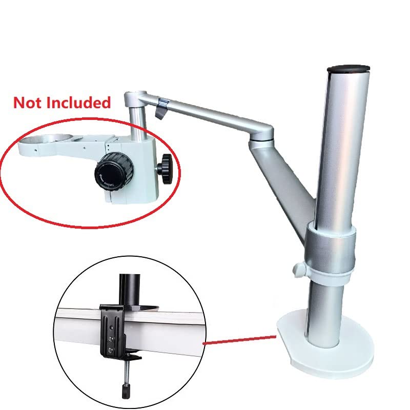 LXXSH Adjustable Microscope Stand Holder Metal 25MM Pillar Binocular Trinocular Microscopio Bracket Table Clamp Support (Color : B, Size : See Figure)