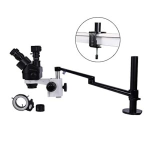 LXXSH Adjustable Microscope Stand Holder Metal 25MM Pillar Binocular Trinocular Microscopio Bracket Table Clamp Support (Color : B, Size : See Figure)