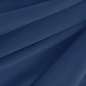 texco inc 60" wide solid interlock lining 100% polyester knit 2 way stretch/apparel, home/diy fabric, party decoration, blue berry 55 1 yard