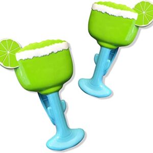 2 Set (4 Ct) Coconut / Lemon Green Cup Beach Towel Clips Jumbo Size for Beach Chair, Cruise Beach Patio, Pool Accessories for Chairs, Household Clip, Baby Stroller