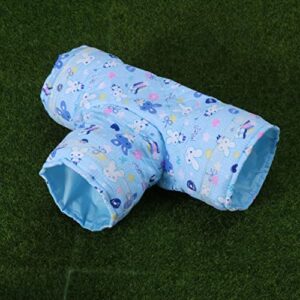 Guinea Pig Tunnel 3 Way Pet Tunnels Pet Animal for Playing Toy Pig with Guinea Cats Tubes Cartoon Rabbits Printed Animal Tunnel