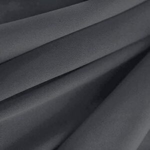 texco inc polyester interlock lining 2 way stretch/decoration, apparel, home/diy fabric, charcoal 156 1 yard