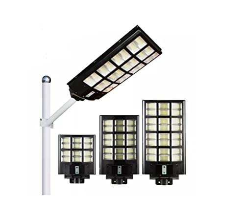 Solar Lights Street Lights Outdoor, Parking Lot Light Commercial Dusk to Dawn Led Street Light Solar Powered with Motion Sensor for Basketball Court, Road, Playground (1200, Volts) (1200, Volts)