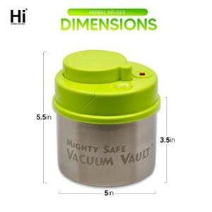 HI Mighty Safe Vacuum Vault Container, Vacuum Seal Air Tight Containers for Kitchen, Air Sealed Container For Spices and Herbs