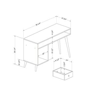 South Shore Kodali Computer Desk, Natural Walnut