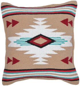 el paso designs aztec throw pillow cover, 18 x 18, hand woven in southwest and native american styles (t)