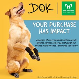 DOK TigerToes Premium Non-Slip Dog Socks for Hardwood Floors - Extra-Thick Grip That Works Even When Twisted - Prevents Licking, Slipping, and Great for Dog Paw Protection - Size Medium