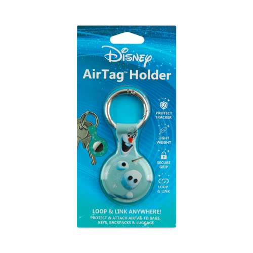 Disney Frozen Olaf Holder for Airtag - Protective Tracker with Keychain for Dog, Bags, Keys - Disneyland Essentials and Frozen Toys