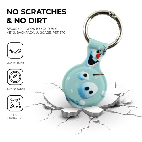 Disney Frozen Olaf Holder for Airtag - Protective Tracker with Keychain for Dog, Bags, Keys - Disneyland Essentials and Frozen Toys