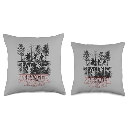 Stranger Things Upside Down Hawkins Ride Logo Throw Pillow, 16x16, Multicolor