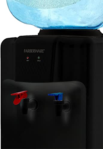 Farberware FW-WD219 Freestanding Hot and Cold Water Cooler Dispenser, Countertop Black