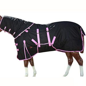 hilason 1200d turnout winter horse neck cover belly wrap blanket - 78 inches | horse blanket | horse blankets for winter waterproof | horse turnout blanket | horse turnout
