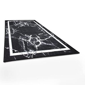 Comfii Home Venice Collection Area Rug - Non-Slip Rubber Backing – Anti Skid for Bedroom, Living Room, Dining Room, Doormat - Trendy and Unique Abstract Design (5x8 ft, Marble)