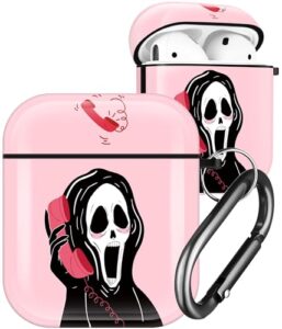 ulirath case for airpod 2/1 skull funny unique design unique scary cute for airpods air pods 1st/2nd design skeleton cover cases skin for boys girls kids