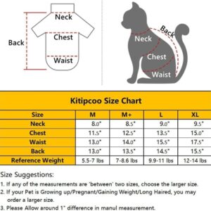 Sphynx Hairless Cat Four Leg Breathable Summer Rayon Pajamas Elastic Pet Clothes Cat Surgery Recovery Suit Vest Kitten T-Shirts Cats & Small Dogs Apparel (M (5.5-7 lbs), Wild Flower)