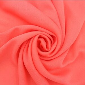 Texco Inc Polyester Interlock Lining 2 Way Stretch/Decoration, Apparel, Home/DIY Fabric, Coral 010 1 Yard