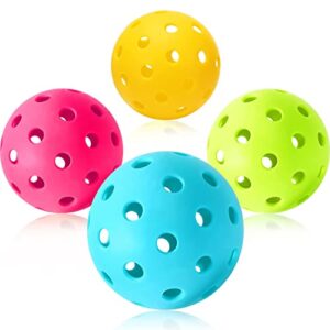 febsnow pickleball balls, 40 holes outdoor pickleball balls for usapa regulations, elasticity and durable pickleballs for beginners and professional