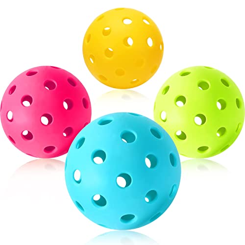 FEBSNOW Pickleball Balls, 40 Holes Outdoor Pickleball Balls for USAPA Regulations, Elasticity and Durable Pickleballs for Beginners and Professional