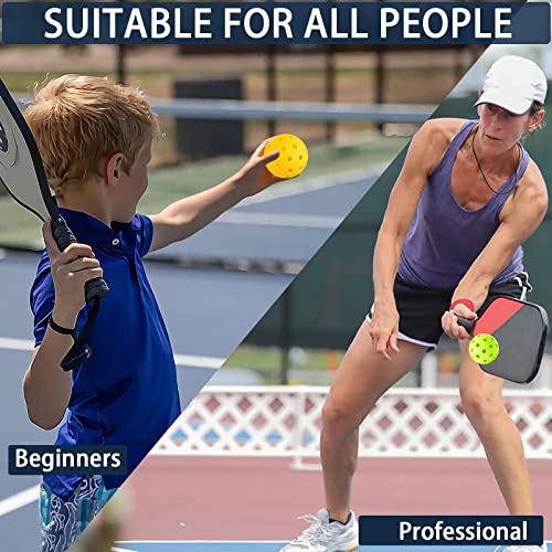 FEBSNOW Pickleball Balls, 40 Holes Outdoor Pickleball Balls for USAPA Regulations, Elasticity and Durable Pickleballs for Beginners and Professional