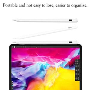 Active Stylus Pens for Touch Screens with Magnetic Design, Rechargeable Universal iPad Pencil, Fine Point Stylus Pen for iPad Pro/Air/Mini/iPhone/iOS/Android/Tablets Writing & Drawing-White