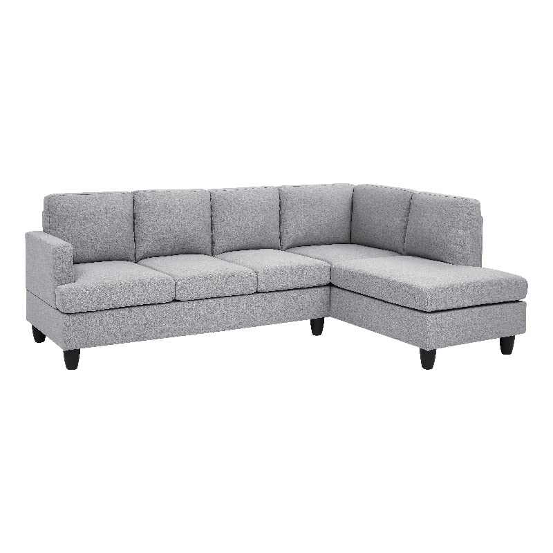 Oadeer Home DDD7438 Sectional, Light Gray