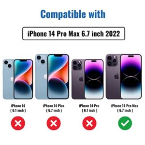 NEEPART 3 Pack Privacy Screen Protector for iPhone 14 Pro Max[6.7 inch], Sensor Protection, Dynamic Island Compatible, 9H Anti Spy Private Tempered Glass Film, Anti-Scratch, Case Friendly, Easy Installation, Bubble Free