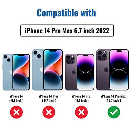 NEEPART 3 Pack Privacy Screen Protector for iPhone 14 Pro Max[6.7 inch], Sensor Protection, Dynamic Island Compatible, 9H Anti Spy Private Tempered Glass Film, Anti-Scratch, Case Friendly, Easy Installation, Bubble Free