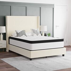 emma + oliver asteria extra firm 12" hybrid mattress in a box with certipur-us certified foam, pocket spring core & knit fabric top for all sleep positions - full