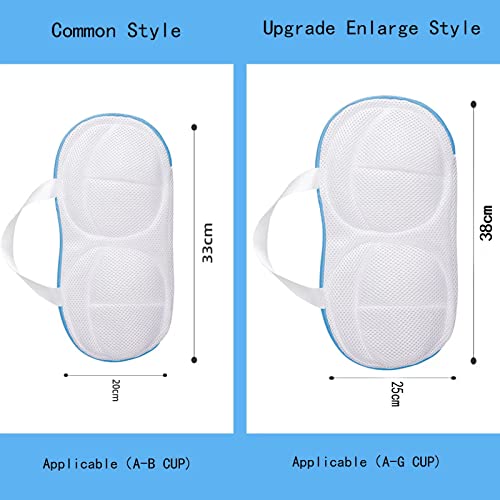 Bra Washing Bags for Laundry, Large Bra Laundry Bags for Washing Machine, Fits All Cups Anti Deformation Bra Washing Bag, Lingerie Bags for Washing Delicates (6 Pcs - Bule XXL)