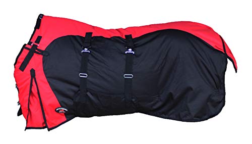 CHALLENGER 60" 1200D Turnout Lightweight Bellyband Rain Horse Winter Blanket Sheet 386B