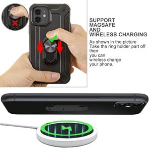 COOLQO Detachable Phone Ring Holder Stand for Wireless Charging and Magnetic Car Mount, 360 Degree Rotation Cell Phone Finger Grip Kickstand, Light Metal, Compatible with iPhone Samsung Smartphones