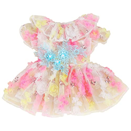 Pet Clothes for Medium Dogs Easter Pet Skirts Dog Clothes Cat Clothing Princess Spring Summer Breathable Wedding Dress Cool Colorful Lace Skirt Pet Clothes