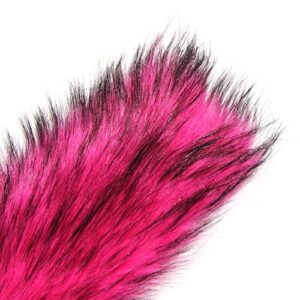 Shaggy Faux Fur Roll - Acrylic Fabric 3" X 70" Inches (7.5 cm X 180 cm) Rolls of Fur - Artificial Fur Like Material - Use Fur Pieces for Crafts, DIY, Costume Design, Decoration (Hot Pink)