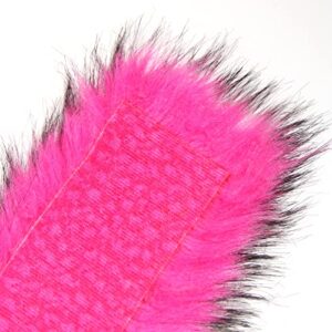 Shaggy Faux Fur Roll - Acrylic Fabric 3" X 70" Inches (7.5 cm X 180 cm) Rolls of Fur - Artificial Fur Like Material - Use Fur Pieces for Crafts, DIY, Costume Design, Decoration (Hot Pink)