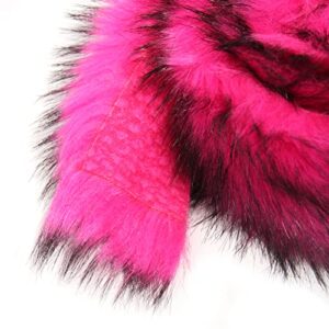 Shaggy Faux Fur Roll - Acrylic Fabric 3" X 70" Inches (7.5 cm X 180 cm) Rolls of Fur - Artificial Fur Like Material - Use Fur Pieces for Crafts, DIY, Costume Design, Decoration (Hot Pink)