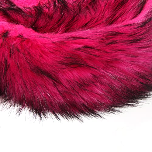 Shaggy Faux Fur Roll - Acrylic Fabric 3" X 70" Inches (7.5 cm X 180 cm) Rolls of Fur - Artificial Fur Like Material - Use Fur Pieces for Crafts, DIY, Costume Design, Decoration (Hot Pink)