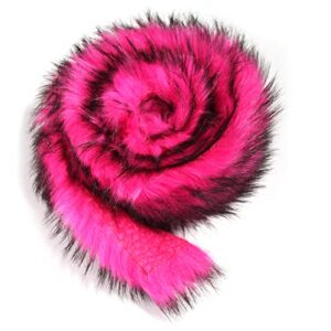 Shaggy Faux Fur Roll - Acrylic Fabric 3" X 70" Inches (7.5 cm X 180 cm) Rolls of Fur - Artificial Fur Like Material - Use Fur Pieces for Crafts, DIY, Costume Design, Decoration (Hot Pink)