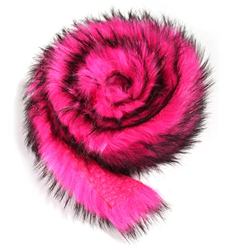 Shaggy Faux Fur Roll - Acrylic Fabric 3" X 70" Inches (7.5 cm X 180 cm) Rolls of Fur - Artificial Fur Like Material - Use Fur Pieces for Crafts, DIY, Costume Design, Decoration (Hot Pink)