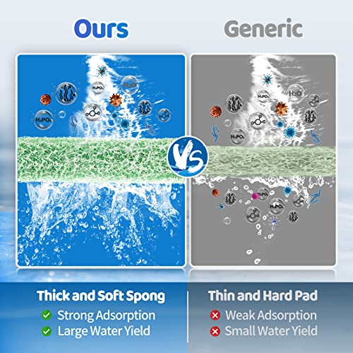 HiTauing 6 Count Phosphate Reducer Filter Pads for aqueon，Fish Tank Filter Pads for QuietFlow LED PRO Model 10