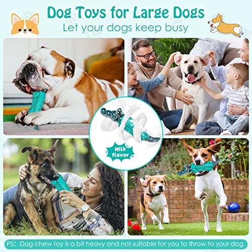 Dog Toys for Super Aggresive Chewers /Tough Dog Toys/Heavy Duty /Durable Toys for Large/Medium Dog, to Keep Them Busy (Blue)