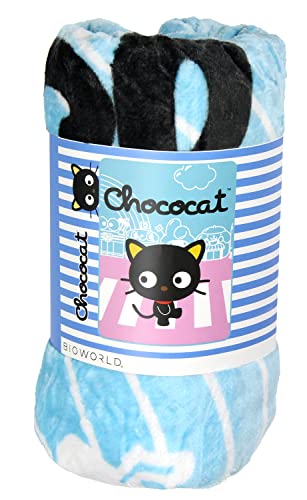 Bioworld Hello Kitty and Friends Chococat Character Soft Fleece Plush Throw Blanket 45" x 60"