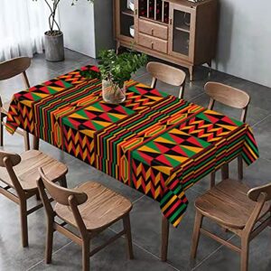 Hafangry Juneteenth Black History Month Tablecloth Happy Kwanzaa Table Cloth Pan African American Heritage Holiday Celebration Party Decoration Kitchen Dining Room Home Table Cover Decor (60" x 84")